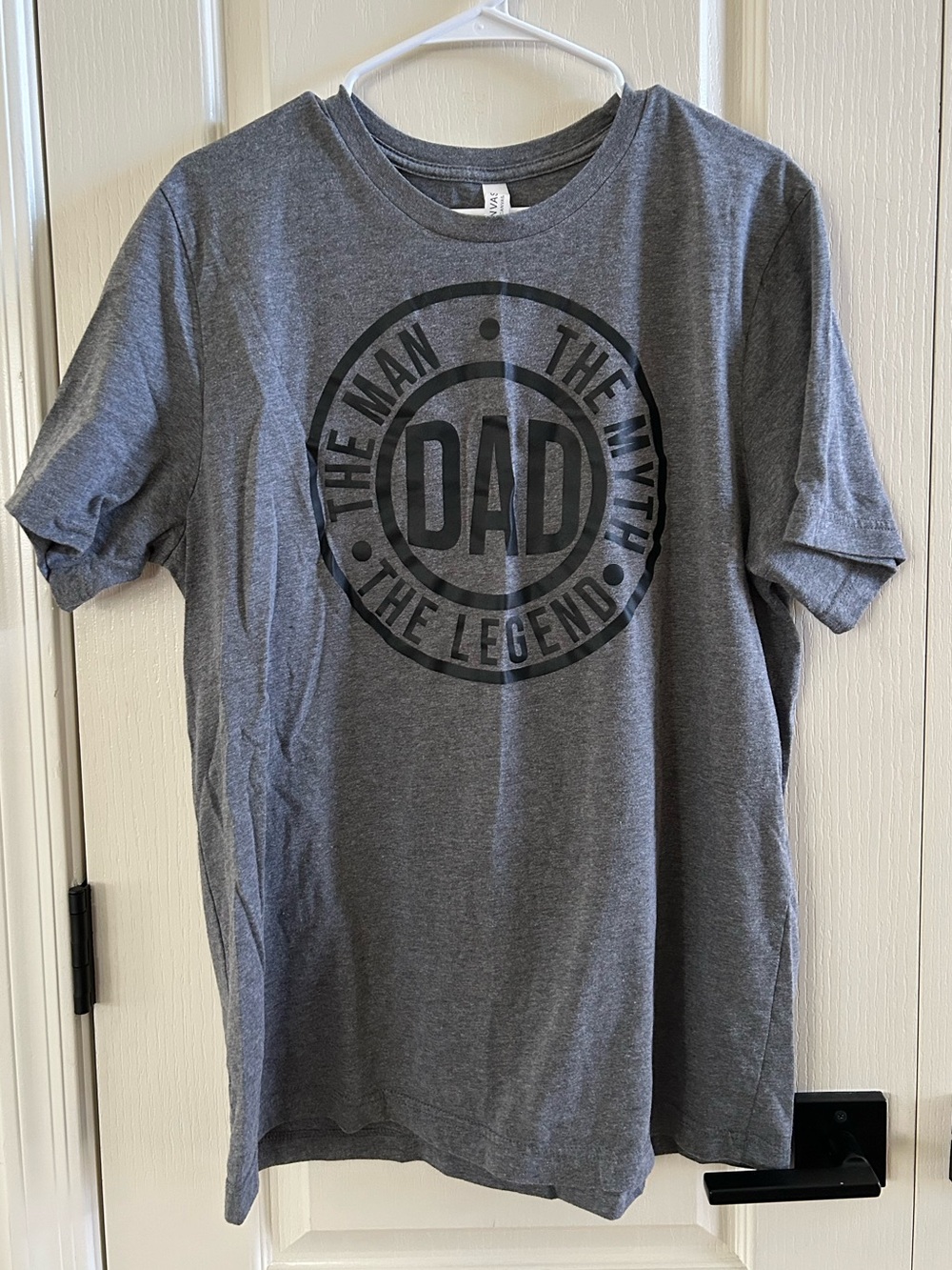 Bella Canvas Gray Short Sleeve 'DAD' Graphic Tee